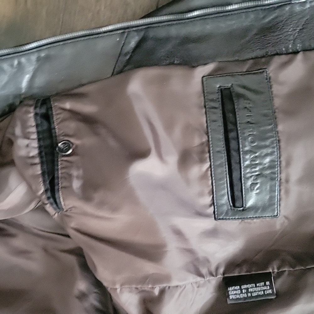 Reilly Olmes Collection Vintage Black Leather Jacket View 2